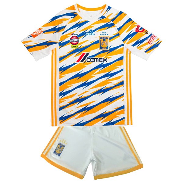 Camiseta Tigres de la UANL Replica Tercera Ropa Niños 2019/20 Blanco Amarillo